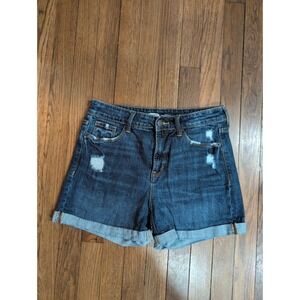 Old Navy Womens Sz 4 High Rise Secret Slimming Pockets Distressed Cuffed Shorts